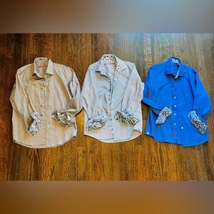 Robert Graham Shirts Boys-Set of 3 Shirts Sz Medium (10-12) Perfect Condition